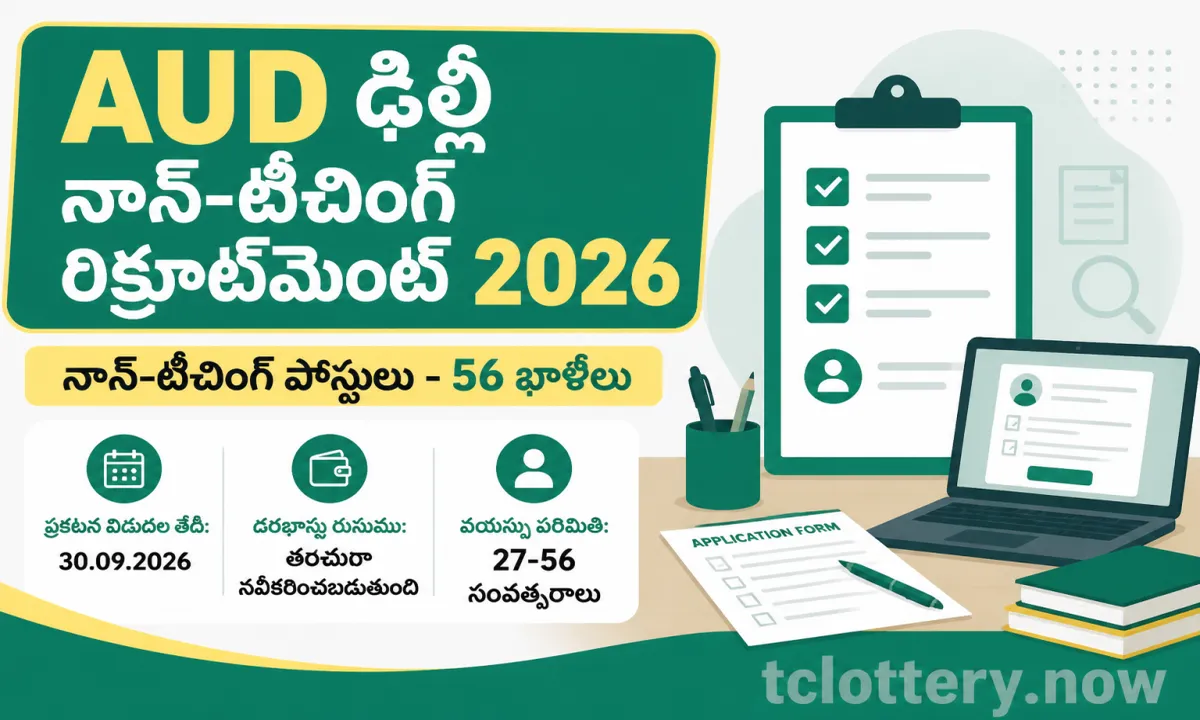 AUD Delhi Non-Teaching Recruitment 2026