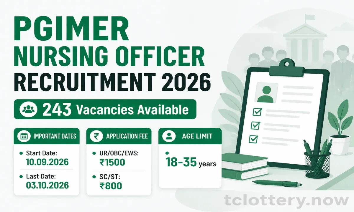 PGIMER Nursing Officer Recruitment 2026
