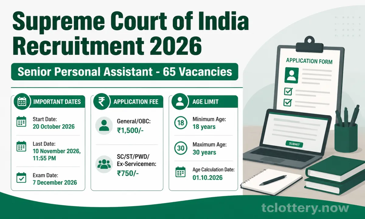 Supreme Court of India Senior Personal Assistant Recruitment 2026
